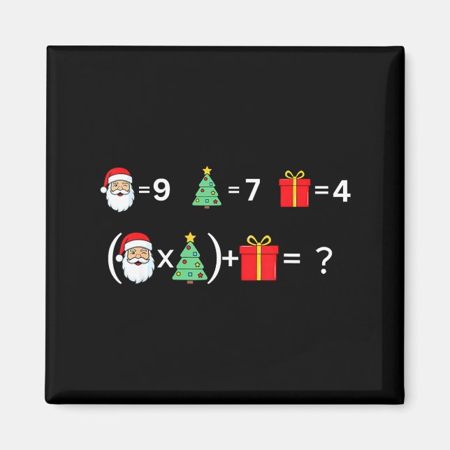 Funny 67 Meme Christmas Math Teacher Santa Six Sev Magnet (Vorne)