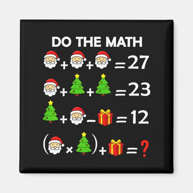 Funny 67 Meme Christmas Math Teacher Santa Six Sev Magnet (Vorne)