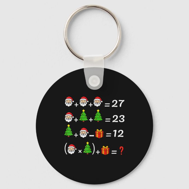 Funny 67 Meme Christmas Math Teacher Santa Six Sev Schlüsselanhänger (Vorderseite)