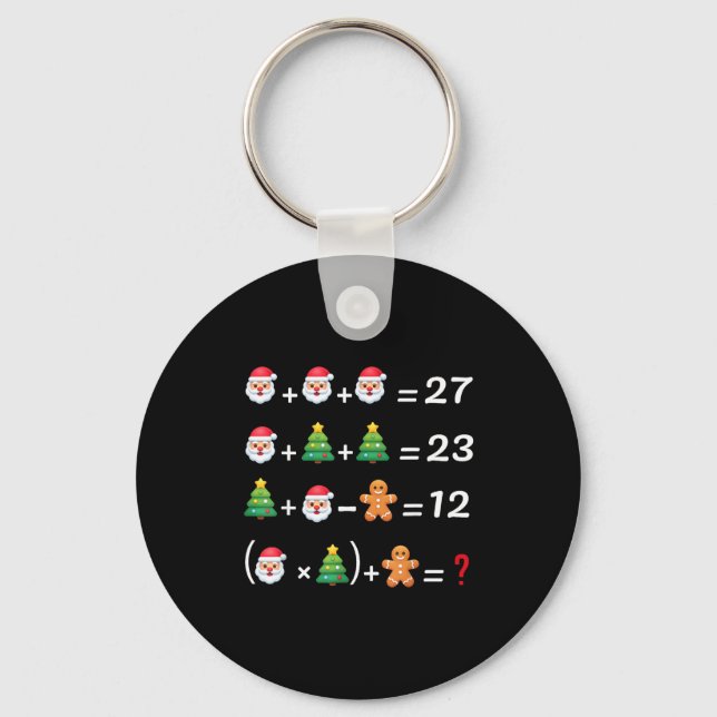 Funny 67 Meme Christmas Math Teacher Santa Six Sev Schlüsselanhänger (Vorderseite)