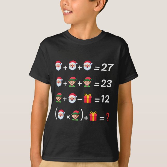 Funny 67 Meme Christmas Math Teacher Santa Six Sev T-Shirt (Vorderseite)