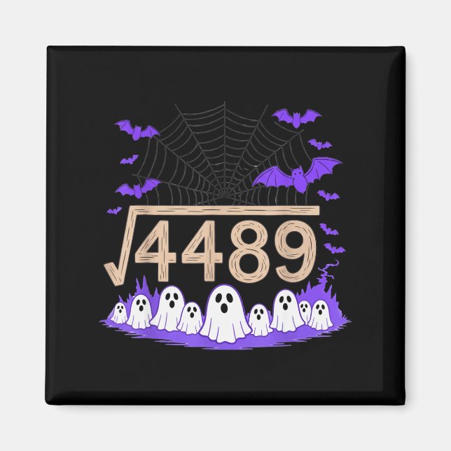 Funny 67 Meme Math Teacher 6 7 Halloween Square Ro Magnet (Vorne)
