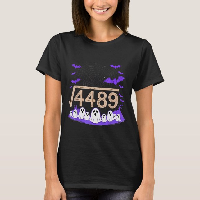 Funny 67 Meme Math Teacher 6 7 Halloween Square Ro T-Shirt (Vorderseite)