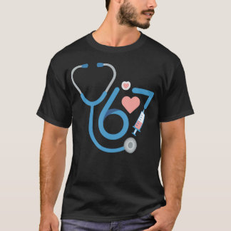 Funny 67 Meme Nurse Six Seven Nursing Humor Women  T-Shirt