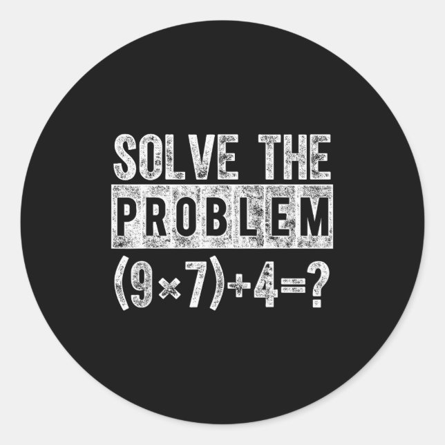 Funny 67 Meme Pemdas Elementary Math Teacher Brain Runder Aufkleber (Vorderseite)