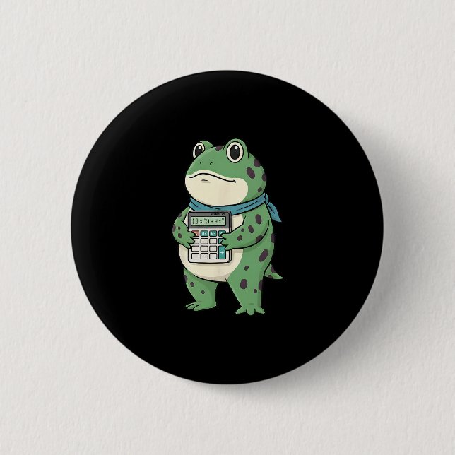 Funny 67 Meme Pemdas Math Teacher Six Seven Frog  Button (Vorderseite)