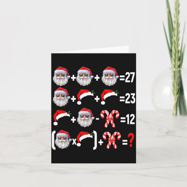Funny 67 Meme Santa Christmas Tree Math Teacher Xm Karte (Vorderseite)
