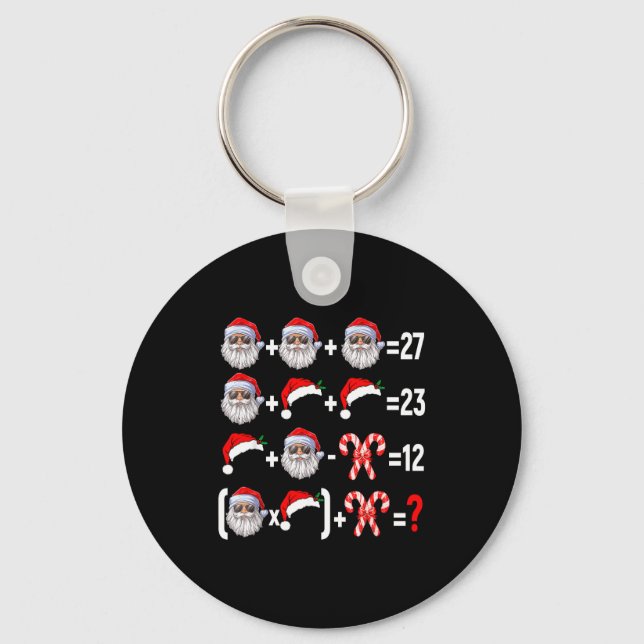 Funny 67 Meme Santa Christmas Tree Math Teacher Xm Schlüsselanhänger (Vorderseite)