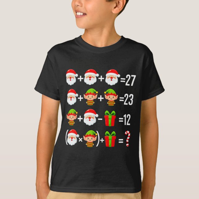 Funny 67 Meme Santa Math Teacher Christmas Six Sev T-Shirt (Vorderseite)