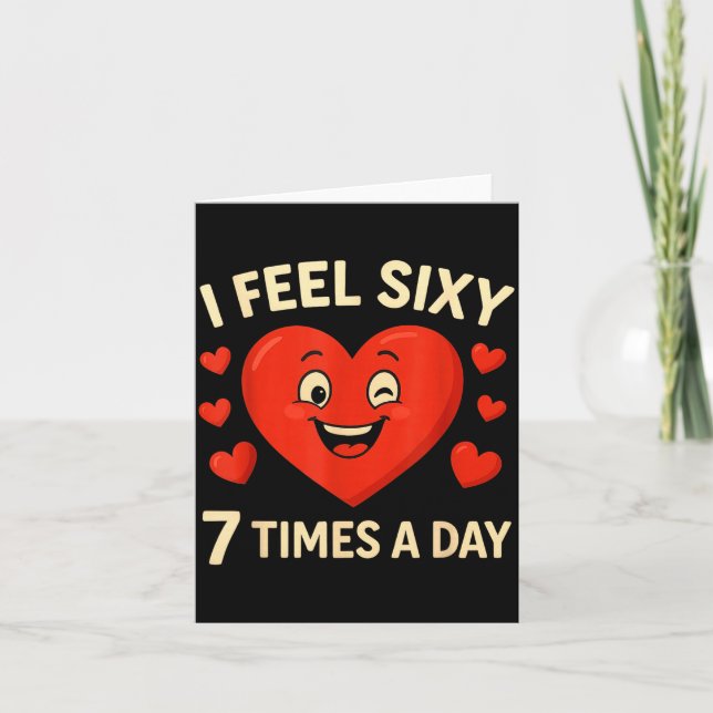 Funny 67 Meme Six Seven Heart Valentine Men Women  Karte (Vorderseite)