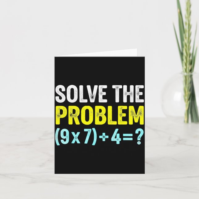 Funny 67 Meme Six Seven Math Teacher Brain-rot Jok Karte (Vorderseite)