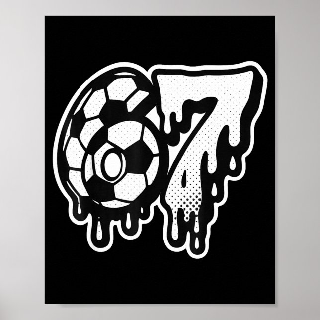 Funny 67 Meme Slang Soccer Ice Cream Drip Six Seve Poster (Vorne)