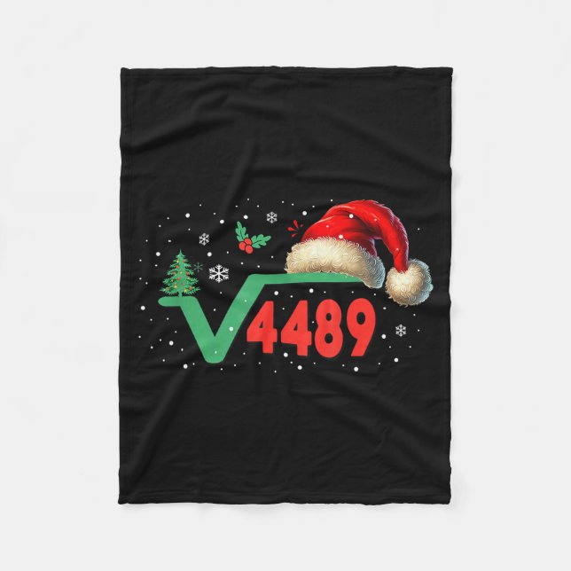 Funny 67 Meme Square Root 4489 Slang Math Teacher  Fleecedecke (Vorderseite)