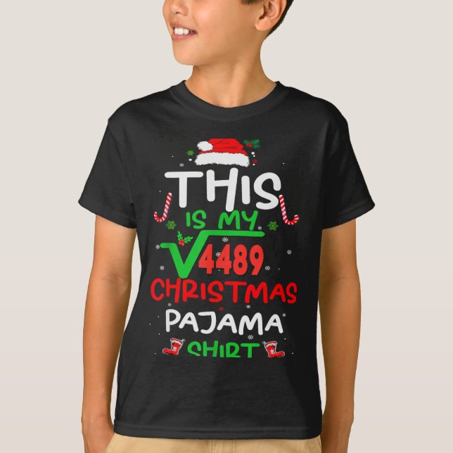Funny 67 Meme Square Root 4489 Slang Math Teacher  T-Shirt (Vorderseite)