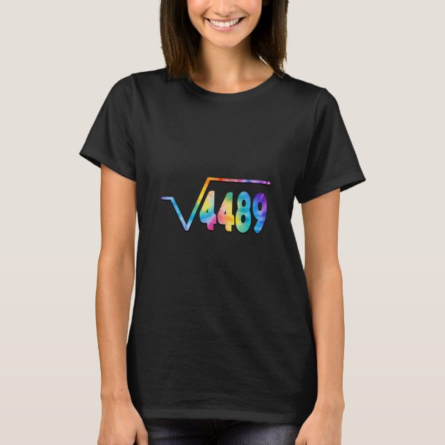 Funny 67 Meme Square Root 4489 Slang Math Teacher  T-Shirt (Vorderseite)
