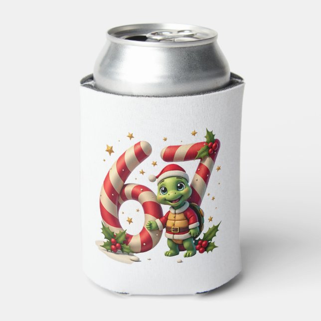 Funny 67 Meme Turtle Christmas PJm Men Women Famil Dosenkühler (Kanne Vorderseite)