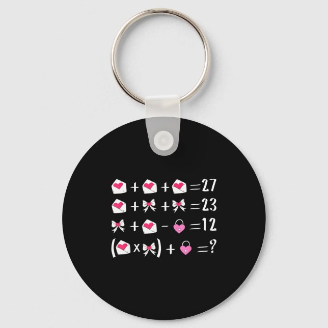 Funny 67 Meme Valentine Math Teacher Bow Six Seven Schlüsselanhänger (Vorderseite)