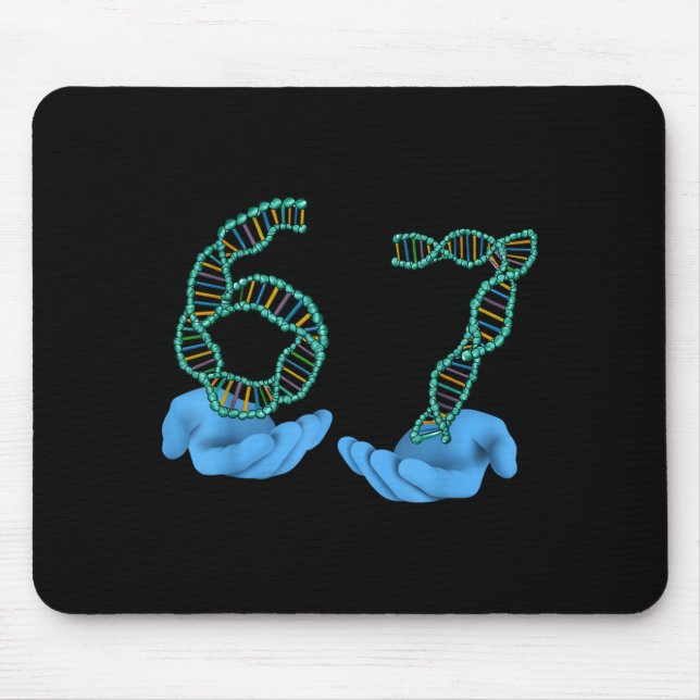 Funny 67 Number Meme Dna Replication Molecular Sci Mousepad (Vorne)