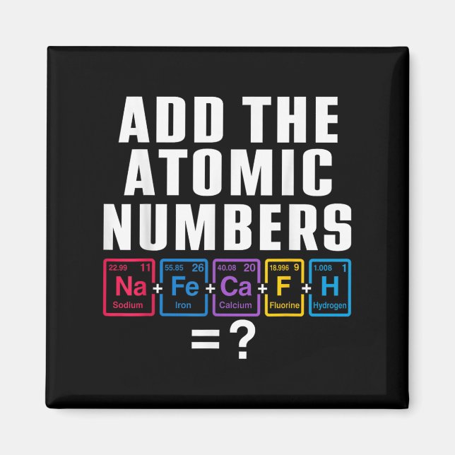 Funny 67 Sechs sieben Matching Elements regelmäßig Magnet (Vorne)