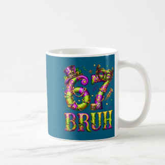 Funny 67 Six Seven Bruh Mardi Gras Costume Carniva Kaffeetasse