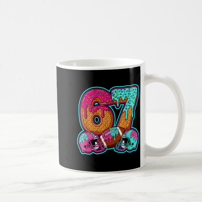 Funny 67 Six Seven Meme American Football Number # Kaffeetasse (Rechts)