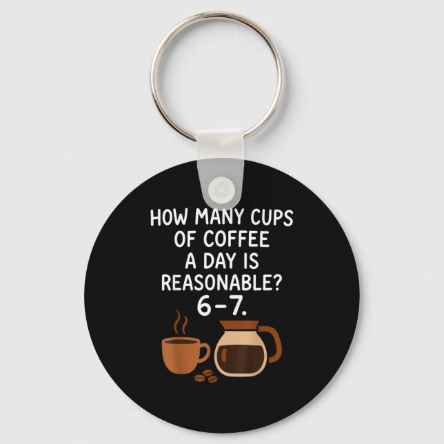 Funny 67 Six Seven Meme Coffee Lover Teacher  Schlüsselanhänger (Vorderseite)