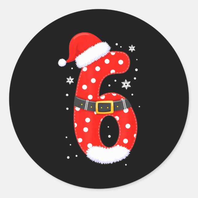 Funny 67 Six Seven Meme Couple Matching Christmas  Runder Aufkleber (Vorderseite)