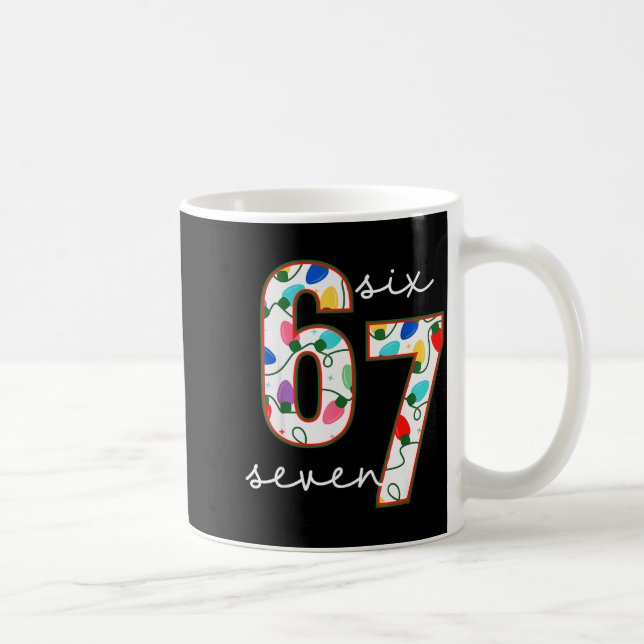 Funny 67 Six Seven Meme Cringe Christmas  Kaffeetasse (Rechts)