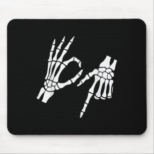 Funny 67 Six Seven Meme Halloween Skeleton Hands Mousepad