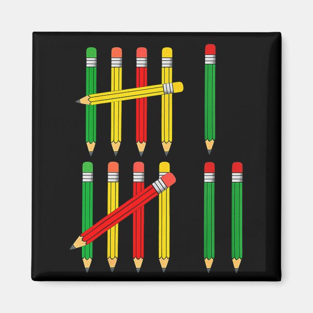 Funny 67 Tally Marks Math For Teachers Students Si Magnet (Vorne)