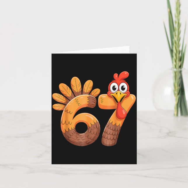 Funny 67 Thanksgiving Turkey  Karte (Vorderseite)