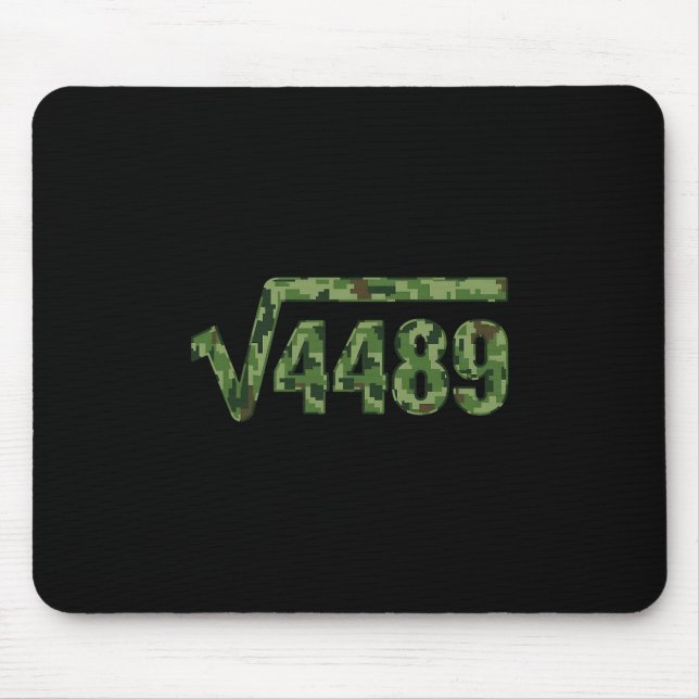 Funny 67 Trendy Square Root 4489 Camo Tee  Mousepad (Vorne)