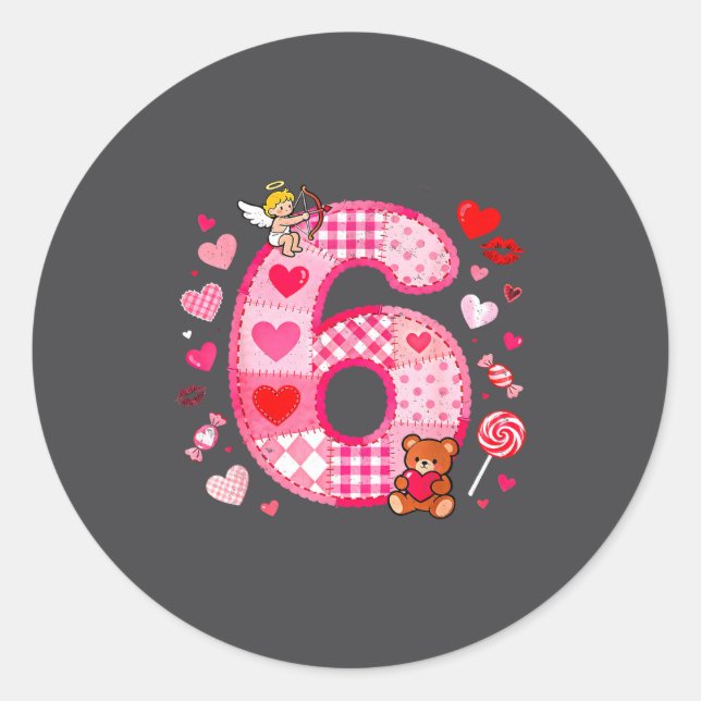 Funny 67 Valentine Meme Couple Matching Love  Runder Aufkleber (Vorderseite)