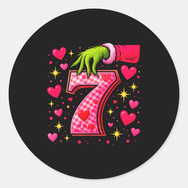 Funny 67 Valentine Meme Couple Matching Love  Runder Aufkleber (Vorderseite)