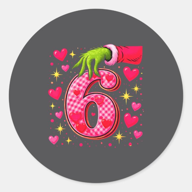 Funny 67 Valentine Meme Couple Matching Love  Runder Aufkleber (Vorderseite)