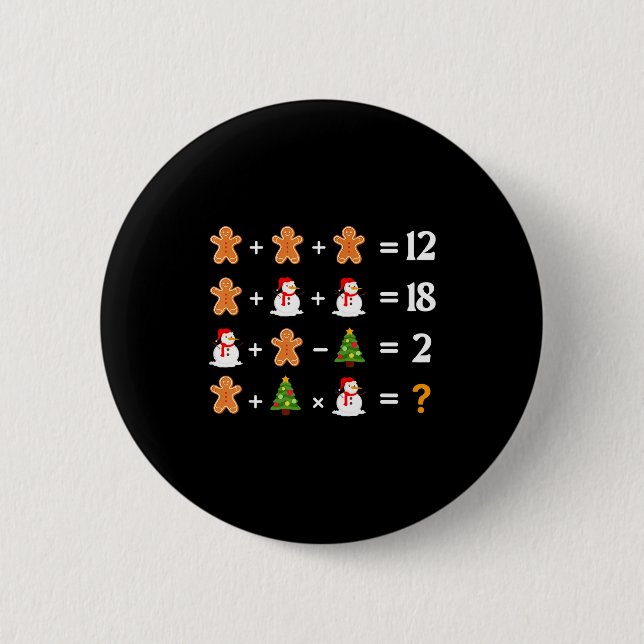 Funny 6 7 Meme Christmas Order Of Operations Math  Button (Vorderseite)
