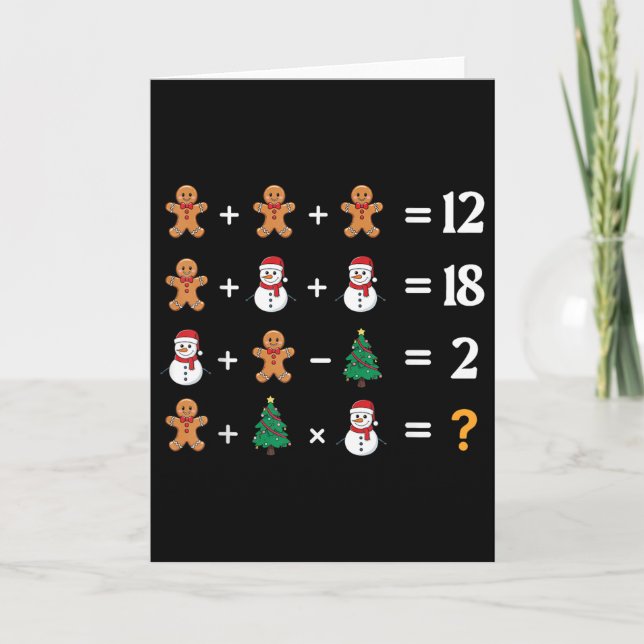 Funny 6 7 Meme Christmas Order Of Operations Math  Karte (Vorderseite)