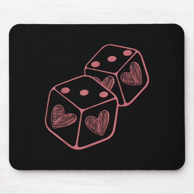 Funny 6 7 Valentine Couples Matching Love Heart Pl Mousepad (Vorne)