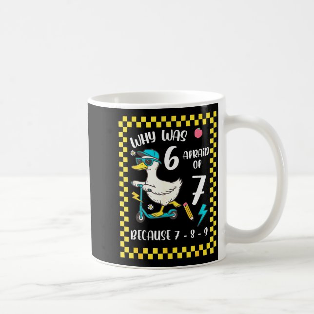 Funny 6 Afraid Of 7 Silly Goose Six Seven 67 Meme  Kaffeetasse (Rechts)