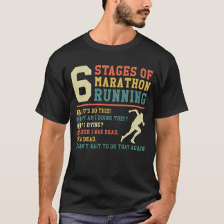 Funny 6 Bühnen Marathon Running Runner Geschenke T-Shirt