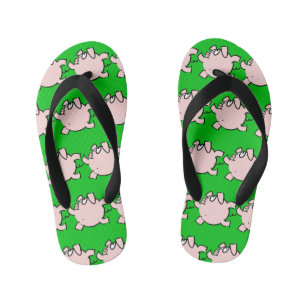 Funny 6 Cartoon Pig Wählen Farbkids Umdreh Flop Kinderbadesandalen