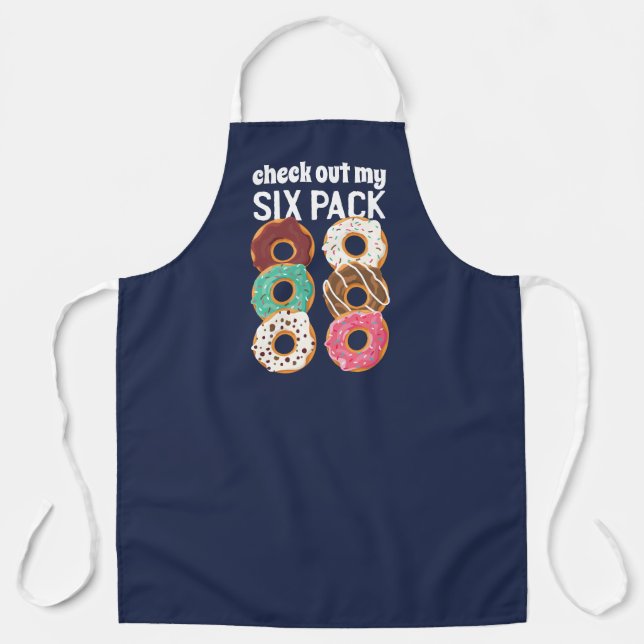 Funny 6 Pack Vater Bod Donuts anstelle von Muscle  Schürze (Vorderseite)