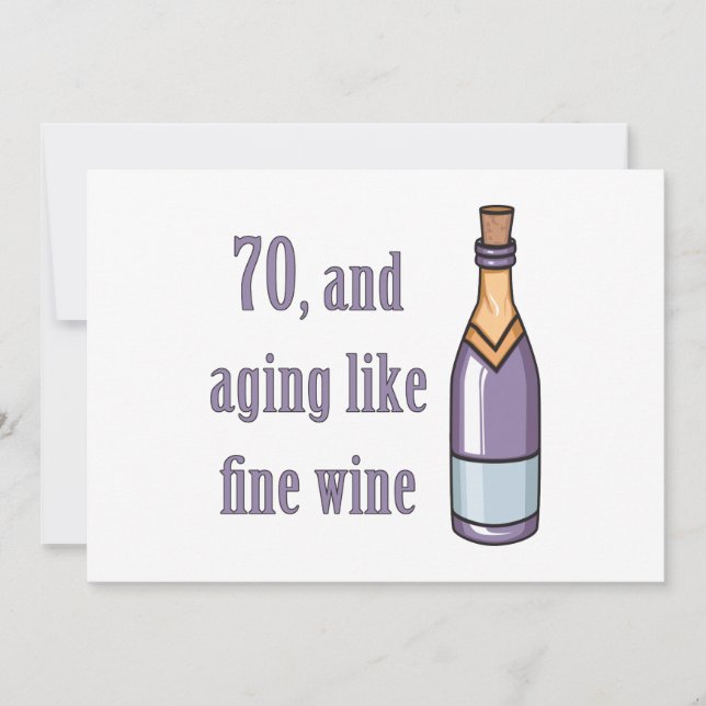 Funny 70. Geburtstag Geschenkideen Karte (Vorderseite)