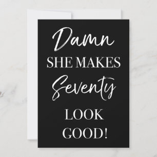 Funny 70. Geburtstagsparty Einladung