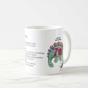 Funny 70. Personalisiert 'When I was Your Age' Man Kaffeetasse