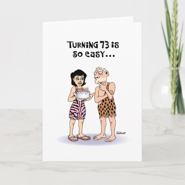 Funny 73e carte de voeux d'anniversaire (Devant)