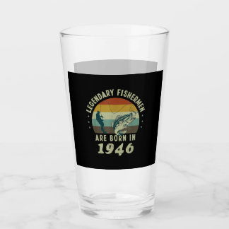 Funny 75. Geburtstag Fischen Geschenk für 75 Jahre Glas