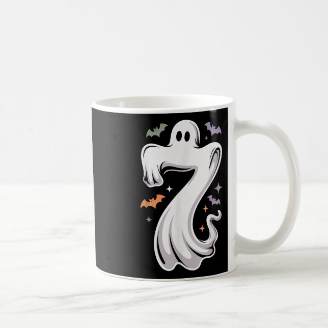 Funny 7 Ghost Meme Halloween Costume Matching Desi Kaffeetasse (Rechts)