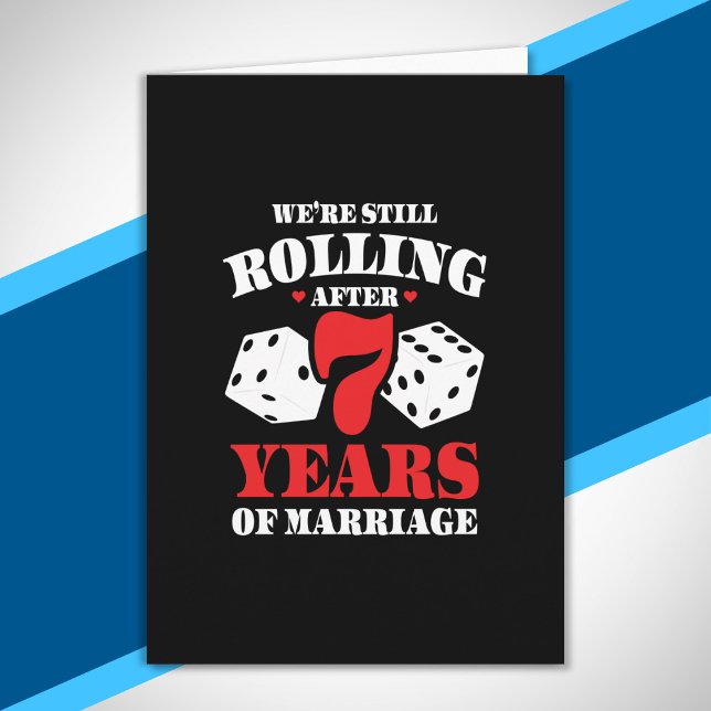 Funny 7th Anniversary Paare Verheiratet 7 Jahre Karte (Von Creator hochgeladen)