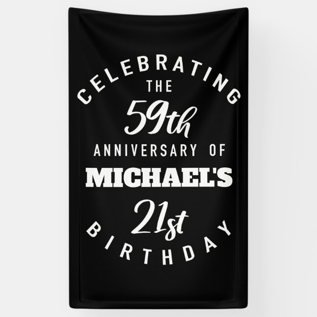 Funny 80. Geburtstag Personalisiert Banner (Vertikal)